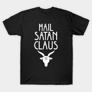 Hail Satan Claus Pagan Christmas Antichristmas Baphomet Pentagram T-Shirt